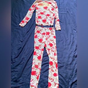 Girls XL rose pajama set